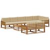 vidaXL Udend&oslash;rs sofagruppe med pude 9 pcs Naturlig og Beige