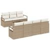 vidaXL Sofa S&aelig;t med pude 8 pcs Beige og creme polyrattan