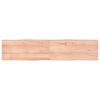vidaXL bordplade 180x40x(2-4) cm naturlig kant behandlet tr&aelig; lysebrun
