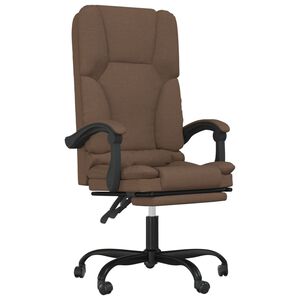 vidaXL kontorstol med massagefunktion stof brun