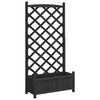vidaXL plantekasse med espalier massivt grantr&aelig; sort