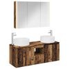vidaXL Badev&aelig;relsesskabs&aelig;t 4 pcs Gammelt tr&aelig; 103,5 x 15,5 x 70 cm