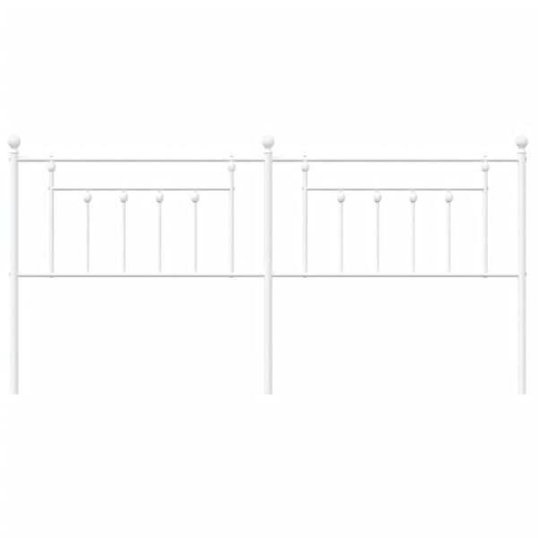 vidaXL sengegavl 200 cm metal hvid