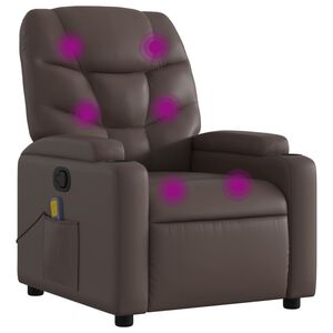 vidaXL massagestol kunstl&aelig;der brun