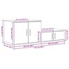 vidaXL Opbevaringsskab 2 pcs Sonoma eg 127 x 41 x 40 cm