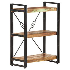 vidaXL bogreol m. 3 hylder 60x30x80 cm massivt genbrugstr&aelig;
