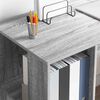 vidaXL Bord med hylde Grå Sonoma 130 x 50,5 x 75 cm Konstrueret træ