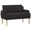 vidaXL L&aelig;nestol med knap tufting Sort 117 x 67 x 77 cm Boucl&eacute;