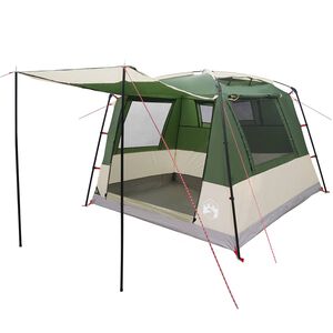 vidaXL Party Tent 10-personers Gr&oslash;n 185T Polyester med PU Coating