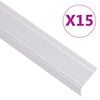 vidaXL trappelister 15 stk. L-facon 90 cm aluminium s&oslash;lvfarvet