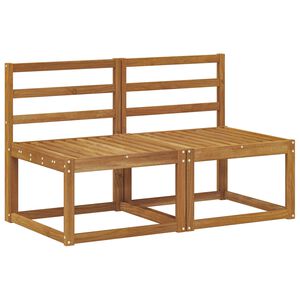 vidaXL 2 Stk Udend&oslash;rs Mellem Sofa Massivt Akacietr&aelig; Naturfarvet