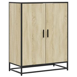 vidaXL skoskab 75x38x97,5 cm konstrueret tr&aelig; og metal sonoma-eg