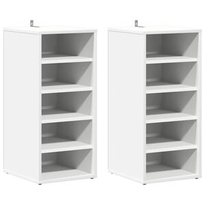 vidaXL skoreoler 2 stk. 31,5x35x70 cm konstrueret tr&aelig; hvid