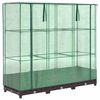 vidaXL h&oslash;jbed med drivhusovertr&aelig;k 120x40x123 cm rattan-look