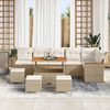 vidaXL Havesofa S&aelig;t 10 pcs Beige polyrattan