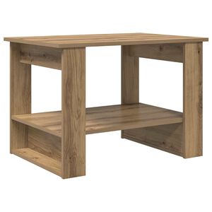vidaXL Sofabord Artisan Egetr&aelig; 72 x 50 x 50 cm Konstrueret tr&aelig;