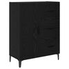 vidaXL Highboard med skuffe Sort eg 69,5 x 34 x 180 cm Konstrueret tr&aelig;
