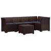 vidaXL 5-personers Havem&oslash;bel Sofa med Hynder Rattan Look PP Brun