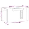 vidaXL Spisebord Sort eg 140 x 74,5 x 76 cm polyrattan