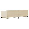 vidaXL daybed med udtr&aelig;k 90x200 cm stof cremefarvet