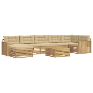 vidaXL Udend&oslash;rs sofagruppe 8 stk. Hvid og Beige