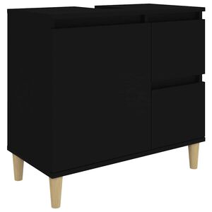 vidaXL badev&aelig;relsesskab 65x33x60 cm konstrueret tr&aelig; sort