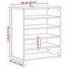 vidaXL Sko skab med hylde Sort eg 60 x 35 x 70 cm Konstrueret tr&aelig;