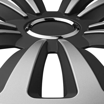 ProPlus hjulkapsler 4 stk. Terra 15" sølvfarvet og sort