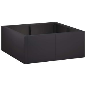 vidaXL St&oslash;ttemur 4 stk. 100 x 100 x 30 cm St&aring;l Sort