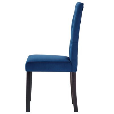 vidaXL spisebordsstole 4 stk. fløjl mørkeblå