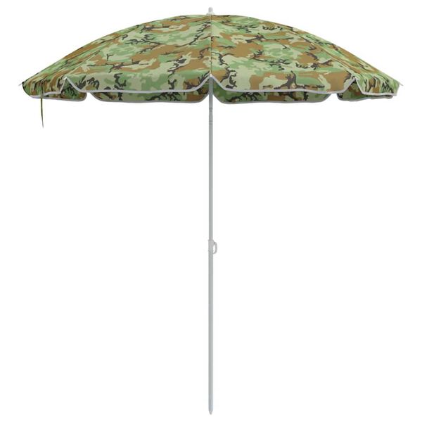 vidaXL Strand Parasol Camouflage 161 x 193 cm Polyester