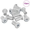 vidaXL L&aring;se Skive 12 pcs Nikkel M6 x 15 mm St&aring;l