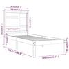 vidaXL sengeramme 100x200 cm massivt tr&aelig;