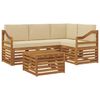 vidaXL Udend&oslash;rs sofagruppe 5 stk. Naturlig og Beige Polyester