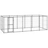 vidaXL udendørs hundebur 12,1 m² stål