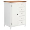 vidaXL kl&aelig;deskab 76x52x105 cm massivt egetr&aelig;