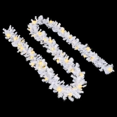vidaXL juleguirlande med LED-lys 5 m hvid