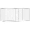 vidaXL Hundebur S&oslash;lv 400 x 200 x 200 cm Galvaniseret st&aring;l