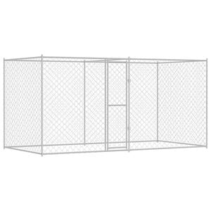 vidaXL Hundebur S&oslash;lv 400 x 200 x 200 cm Galvaniseret st&aring;l
