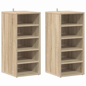 vidaXL Sko skabe 31,5 x 35 x 70 cm Sonoma-eg 6 rum til sko