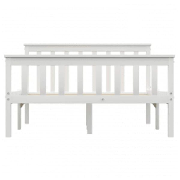 vidaXL sengeramme uden madras massivt fyrretr&aelig; 120x200 cm hvid