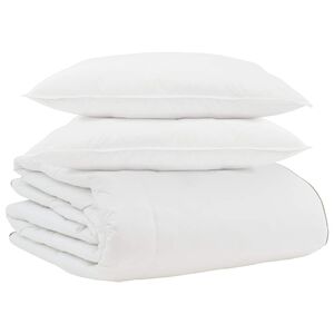 vidaXL Vinter dyne med pude 3 pcs Hvid Dunfjer