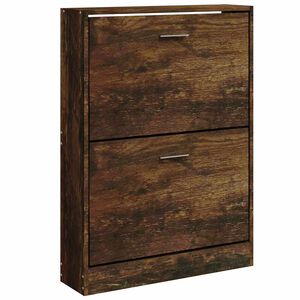 vidaXL skoskab 59x17x81 cm konstrueret tr&aelig; r&oslash;get egetr&aelig;sfarve