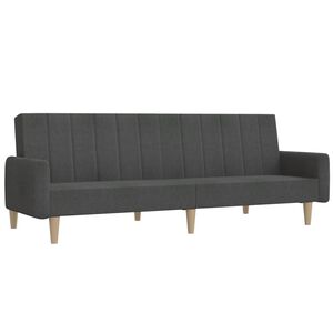 vidaXL 2-personers sovesofa stof m&oslash;rkegr&aring;