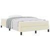 vidaXL Sengestel med madras Creme 120 x 200 cm Stof