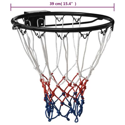 vidaXL basketkurv 39 cm stål sort