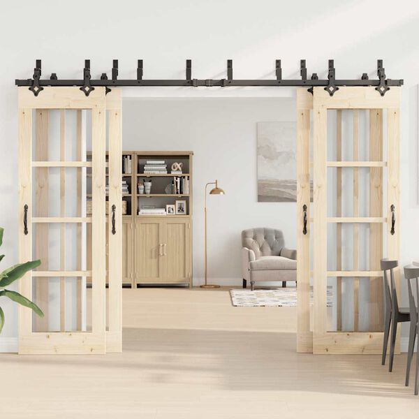 vidaXL skinnes&aelig;t til skyded&oslash;r 305 cm st&aring;l sort