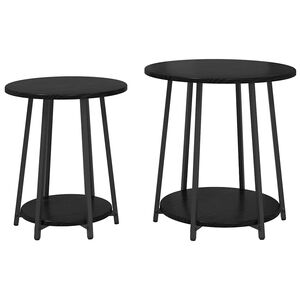 vidaXL Sidebordss&aelig;t 2 stk. Sort eg 50 x 50 x 51 cm