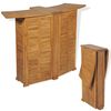 vidaXL foldbart barbord 155x53x105 cm massivt teaktr&aelig;