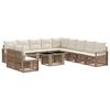 vidaXL Havesofa S&aelig;t 12 stk. Beige og cremehvid polyrattan